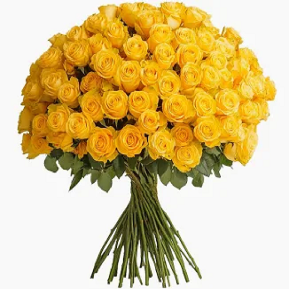 15 желтых роз.